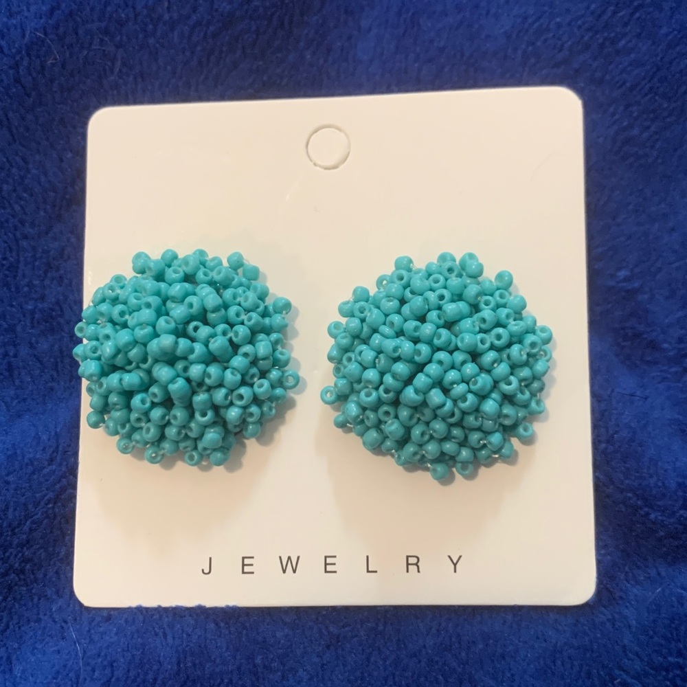 New Blue Beaded Earrings